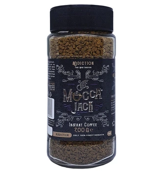Кава розчинна Mocca Jack Addiction Instant coffee Robusta Мокка Джек Залежність в гранулах Робуста Скло 200г