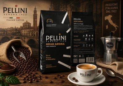 Кава в зернах Pellini Verona Vivace Tradizionale Gusto Classico Blend Intenso Пеліні Верона Густо Класік Пакет 1000г