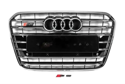 Решетка радиатора Audi A6 / S6 C7 2012-2016 стиль S6 хром + черный глянец