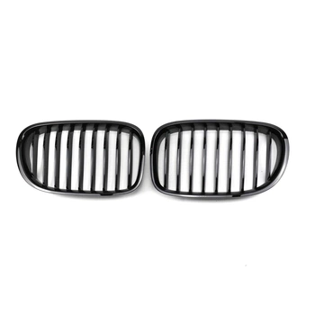 Ніздрі решітки радіатора переднього бампера BMW 7 series F01 2013-2015 Black
