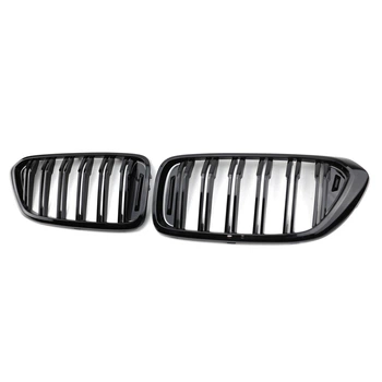 Ніздрі решітки радіатора переднього бампера BMW 6 series G32GT 2017-2020 Black 2BAR