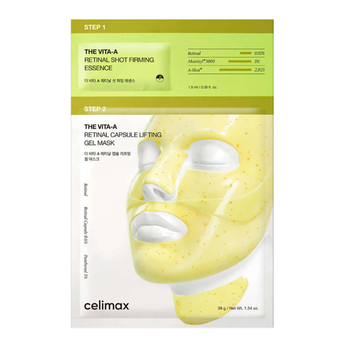 Маска Celimax The Vita-A Retinal Shot Tightening 2-Step Gel Mask двоетапна гелева, 1 шт