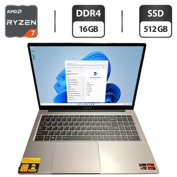 Ноубук Acemagic Kronbook AX16 Pro / 16.1" (1920x1080) IPS / AMD Ryzen 7 5825U (8 (16) ядер по 2.0 - 4.5 GHz) / 16 GB DDR4 / 512 GB SSD M.2 / AMD Radeon Vega 8 Graphics / WebCam / Коробка Windows 11 Pro
