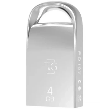 Флеш-накопичувач T&G 107 Metal Series — 4GB (Срібний) (262471)