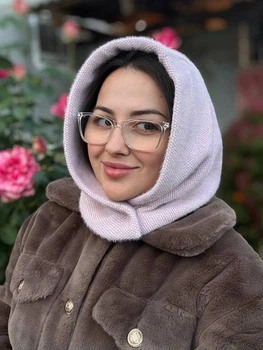 Капюшон капор утепений на кнопках з флісом SELINE пудровий