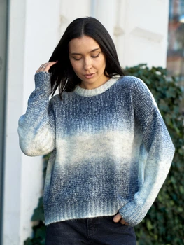 Жіночий светр теплий в'язаний Melange Sweater сірий-меланж One Size