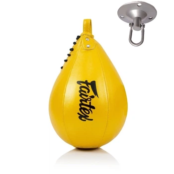 Пневмогруша боксерская Fairtex искусственная кожа желтая 5 дюймов