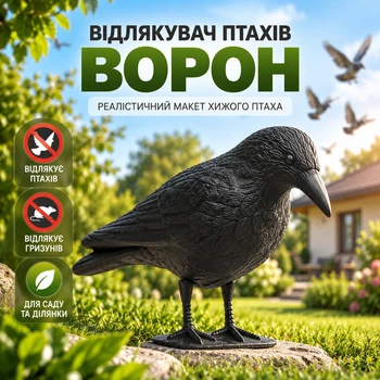 Відлякувач птахів "Ворон" Bradas для грядок та газону CTRL-BR101