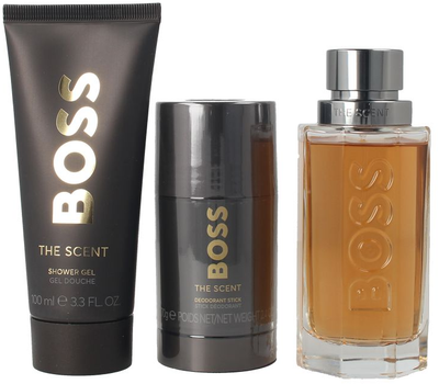 Набір для чоловіків Hugo Boss The Scent Туалетна вода 100 мл + Гель для душу 100 мл + Дезодорант 75 мл (3616306699304)