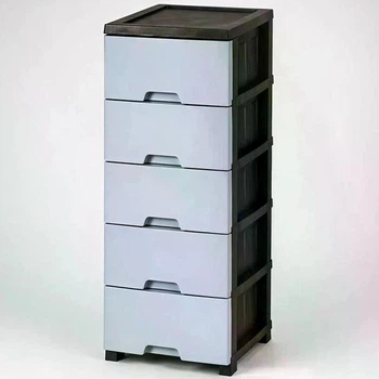 Пластиковий комод Neo сірий на 5 ярусів 108 × 45 × 35 см