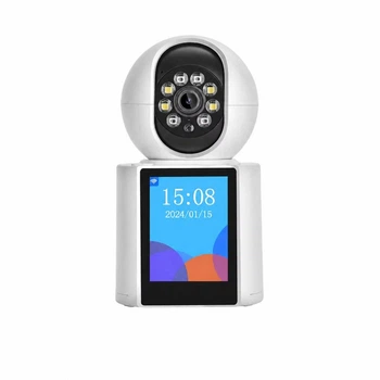 WiFi камера видеонаблюдения с экраном 2.8 дюйма с поворотом на 360° и наклоном 60° и ночным видением как видеоняня 3MP