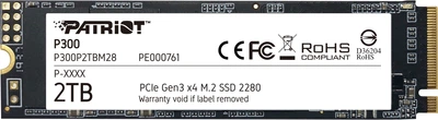 Твердотільний диск M.2 2TB Patriot P300 (PCIe 3.0 x4)