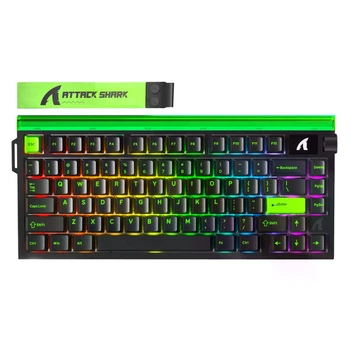 Клавиатура проводная игровая ATTACK SHARK R85 HE Magnetic Switch 8KHz Rapid Trigger RGB Green (75%)