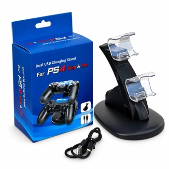 Двойная зарядная станция Dual USB Charging Stand для контроллеров PS4 Slim/Pro HB-P4002B