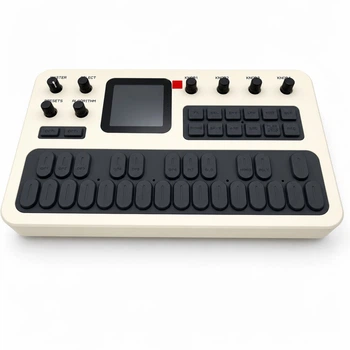 FM-синтезатор M-VAVE FM-1 – портативный, 27 клавиш, TFT-дисплей, Bluetooth MIDI, аккумулятор, айвори / черный