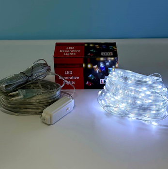 Гірлянда світлодіодна 50m 400 LED для прикрашання Великі краплі роси Білий