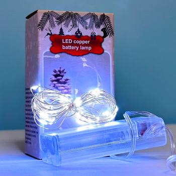 Гірлянда 30 Led 3m мідний дріт батарейки USB Крапля роси білий