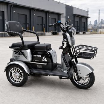 Електричний трицикл Corso Ostin Pro 1200W 72V/28Ah графеновий АКБ трьохмісний
