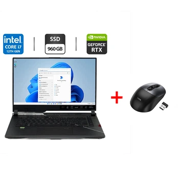 Ігровий ноутбук Asus ROG Strix Scar G533ZS-DS94 / 15.6" (1920x1080) IPS / Intel Core i7-12700H (14 (20) ядер по 3.5 - 4.7 GHz) / 16 GB DDR5 / 960 GB SSD / nVidia GeForce RTX 3080, 8 GB GDDR6, 256-bit б/в + Подарунок Бездротова миша HOCO GM28