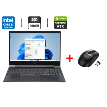 Ігровий ноутбук Б-клас HP Victus 16-r0073cl / 16.1" (1920x1080) IPS / Intel Core i7-13700HX (16 (24) ядер по 2.1 - 5.0 GHz) / 16 GB DDR5 / 960 GB SSD / nVidia GeForce RTX 4060, 8 GB GDDR6, 128-bit / WebCam б/в + Подарунок Бездротова миша HOCO GM28