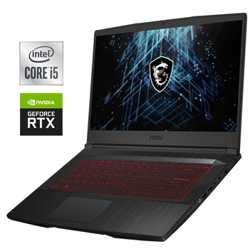Игровой ноутбук MSI GF65 Thin 10UE / 15.6" (1920x1080) IPS / Intel Core i5-10500H (6 (12) ядер по 2.5 - 4.5 GHz) / 8 GB DDR4 / 256 GB SSD NVMe / nVidia GeForce RTX 3060, 6 GB GDDR6, 192-bit / WebCam б/у