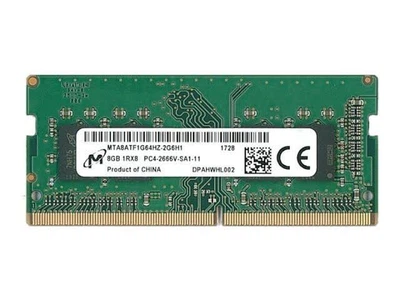 Оперативна пам`ять 8 ГБ, DDR4, для ноутбуків, Micron (2666 МГц, 1.2 В, CL19, MTA8ATF1G64HZ-2G6H1) Б/В