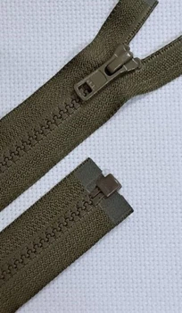 Блискавка YKK тракторна Тип 5 хакі 80 см 1 бігунок Роз'ємна