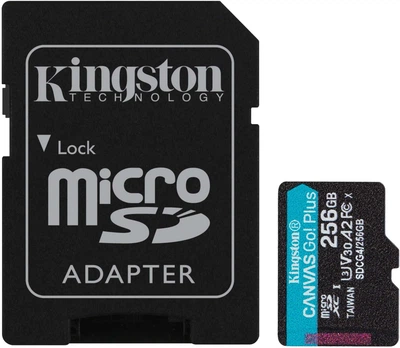 Карта памяти microSD Kingston 256GB Class 10 UHS-I U3 A2 V30 200x160MB/s