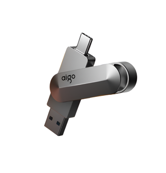 Флеш пам'ять USB Aigo U453 128GB USB 3.2 Gen1 + Type-C Grey