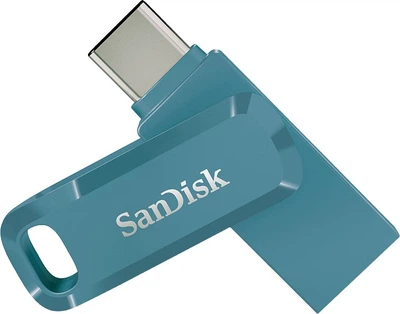 Флеш память USB SANDISK DDC3 128GB USB 3.2 Gen1 + Type-C Blue