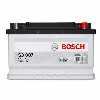 Автомобильный аккумулятор Bosch S3 007 70Ah 640A R+ 12V (низкобазовый)