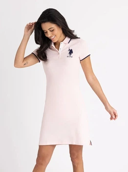 Платье-футболка короткое летнее женское U.S. Polo Assn 403493899 XL Розовое (1162817666)