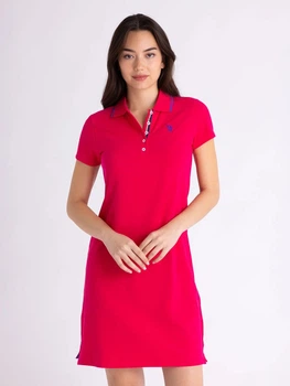 Платье-футболка короткое летнее женское U.S. Polo Assn 535682995 S Розовое (1162819501)
