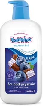Гель для душу Bambino Rodzina Ptasie Mleczko Jagodowy Shake зволожуючий 1000 мл (5900017109817)