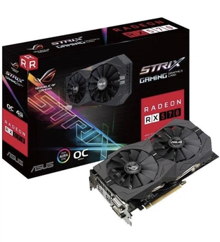Ігрова відеокарта для пк AMD RADEON ASUS ROG STRIX RX570 4Gb 256Bit Gddr5 - Б/У