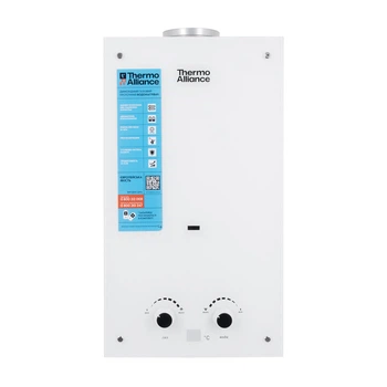 Колонка газовая дымоходная Thermo Alliance JSD20-10GE 10 л панель из стекла White
