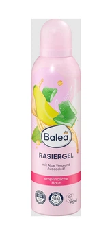 Гель для гоління Жіноча аерозоль Balea Rasiergel Aloe Vera&Avocado Балеа з Алое Вера та Авокадо Балон 200мл