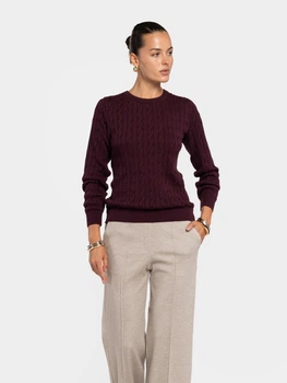 Джемпер жіночий Arber бавовняний Crew-neck WD8 WTR-254 M бордовий (W10.43.18.631)