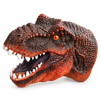 Игрушка на руку тираннозавр резиновая игрушка для детей динозавр на руку