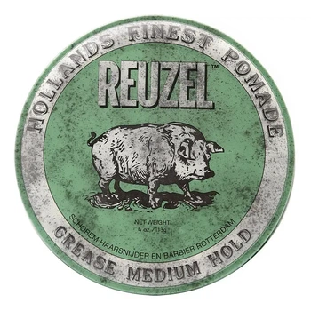 Помада для укладання волосся із середньою фіксацією Reuzel Green Grease Medium Hold Pomade 113 гр (879546019513)