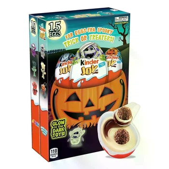 Набор шоколадных яиц Kinder Joy Halloween Хэллоуин Glow in the Dark - Серия светящихся в темноте игрушек (15 шт. по 20 г)