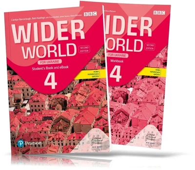 Wider World 4 for Ukraine 2nd edition, Student's book + Workbook for Learning English (Pearson)