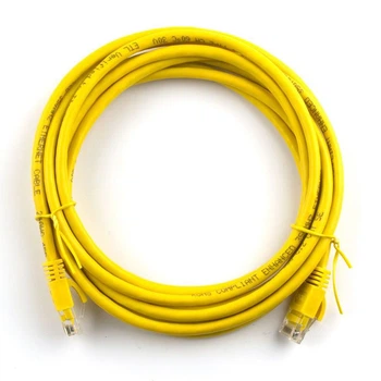 Патч-корд литой Ritar YG457 UTP, RJ-45, Cat.6, 2 м, желтый, Cu (медь)