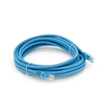 Патч-корд литой Weepda YG924 UTP, RJ-45, Cat.6, 5 м, синий, Cu (медь)