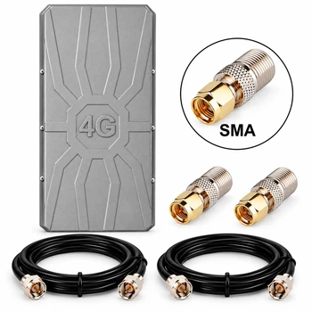 Комплект 3G/4G антенны RunBit Spider MIMO 2×18 dBi с кабелями 2×10 м и переходниками SMA