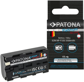 Акумулятор PATONA Platinum CCD-TR USB-C для Sony NP-F550 F330 F530 F750 F930 F920 (4055655235228)