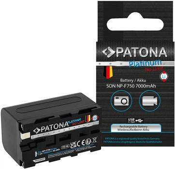 Акумулятор PATONA Platinum CCD-TR USB-C для Sony NP-F550 F330 F530 F750 F930 F920 (4055655235235)