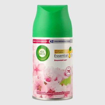 Сменный баллон для автоматического аэрозольного освежителя воздуха Air Wick Freshmatic «Вишневый цвет», 250 мл