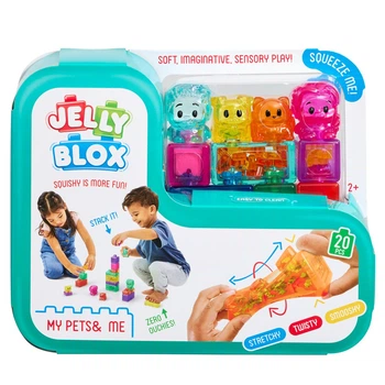 Сенсорний конструктор "Друзі та улюбленці" Jelly Blox 934289, 20 м'яких елементів