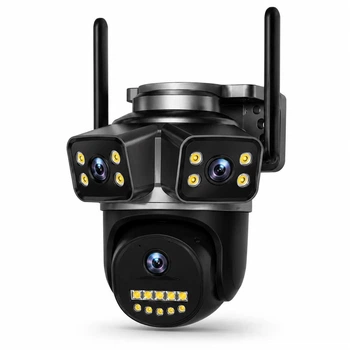 4G камера видеонаблюдения QD18 8 Мп • Уличная поворотная IP-камера QD18 с ночным видением, датчиком движения и защитой IP66